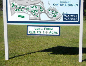 12x43 rider signs for property displays