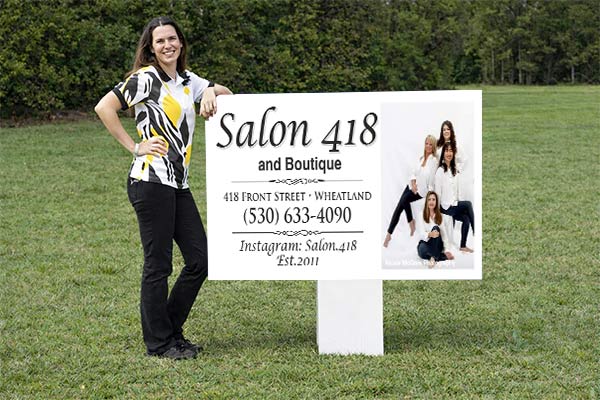 32x48 salon signs for storefront promotions and grand openings