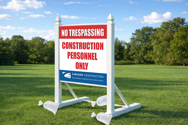 Preview of a 4×4 commercial site sign