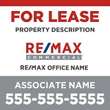 RE/MAX commercial for lease sign