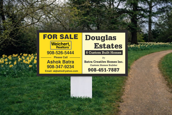 2x4 Weichert Realtors directional sign for open house traffic